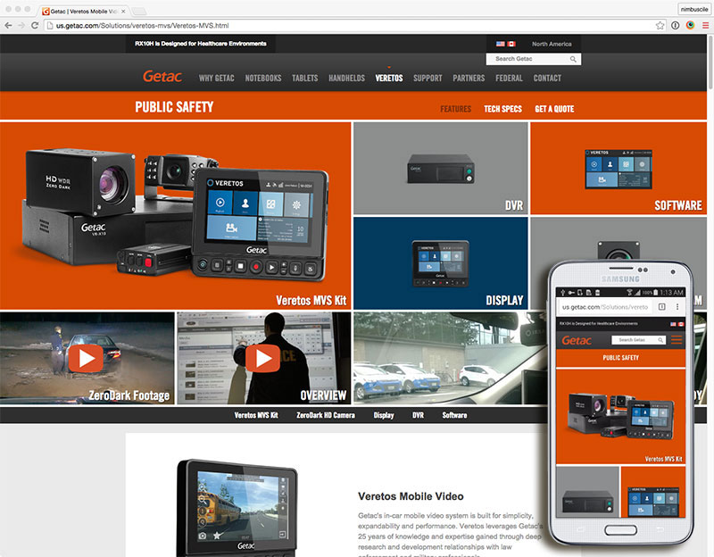 Getac Veretos Website